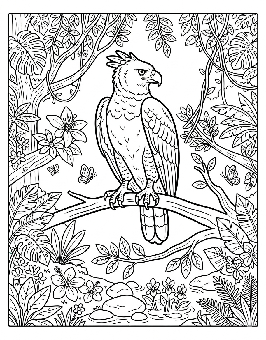 Harpy Coloring Page